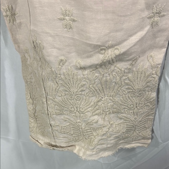 XCVI Beige Wide-Leg Linen Pants Size Small - Picture 2 of 10